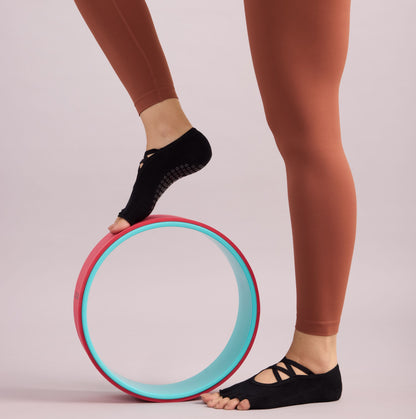 Yoga and Pilates Open Toe Non-Slip Socks for Women - Black