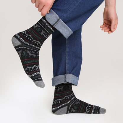 Nordic Reindeer Men's Crew Socks