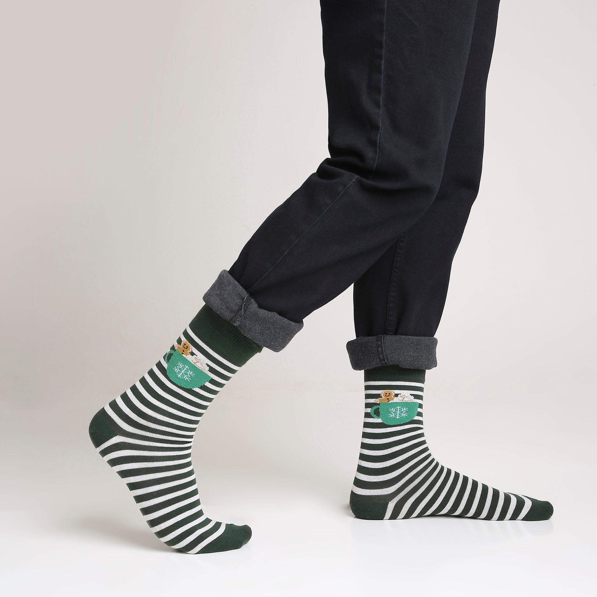 Gingerbread Cocoa Men's Crew Socks