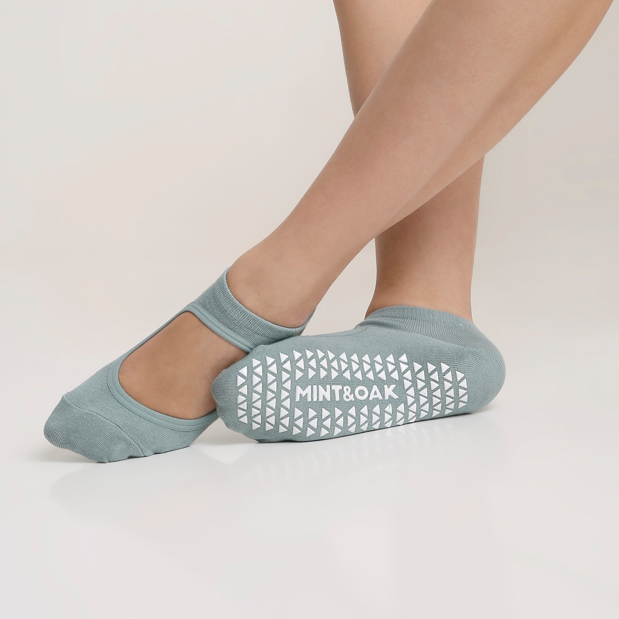 Yoga and Pilates Non-Slip Socks for Women - Olive Green