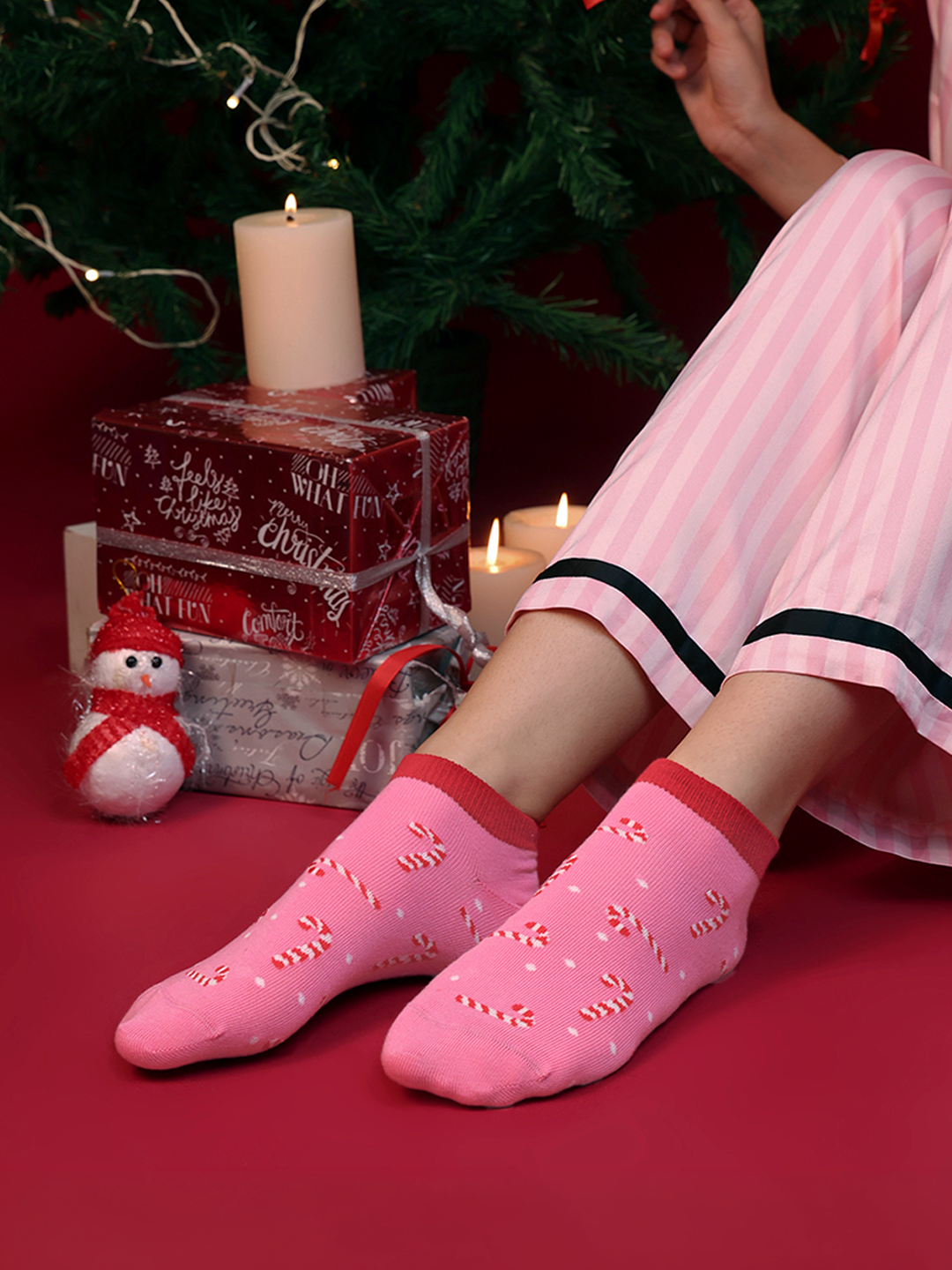 Santa’s Favourites Set of 3 Socks for Women - Giftbox Packaging