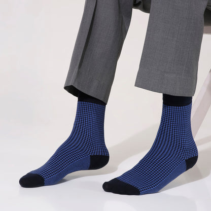 Houndstooth Mix Set-of-3 Crew Socks for Men