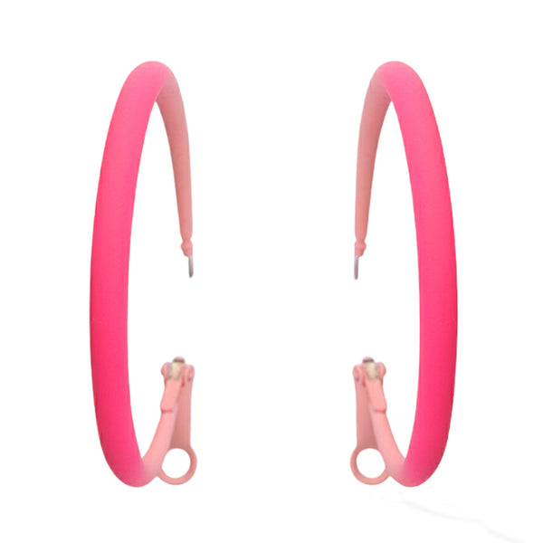 Hot pink hoops
