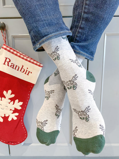 Reindeer Men's Crew Socks