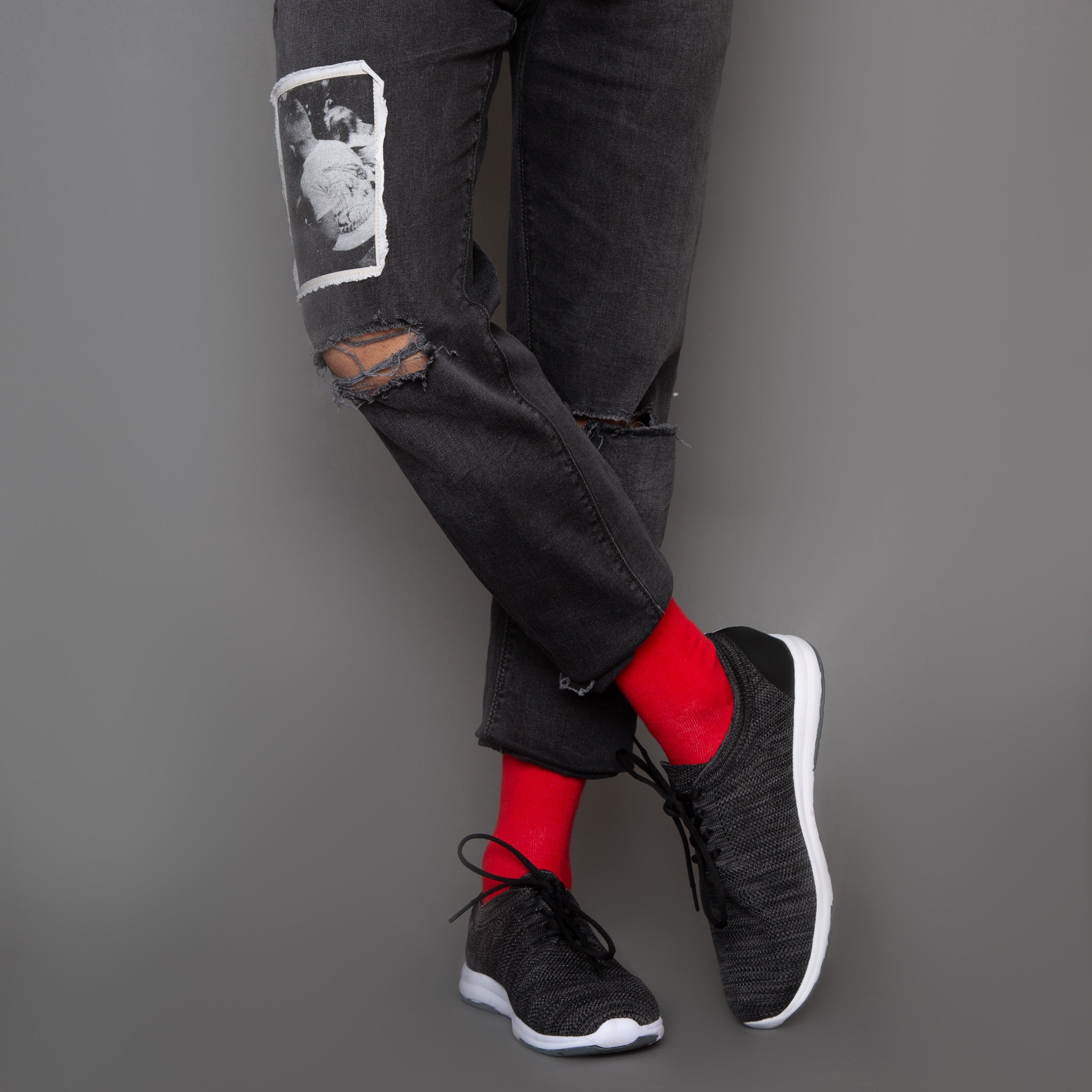 Colorful Canvas Set-of-3 Crew Socks for Men