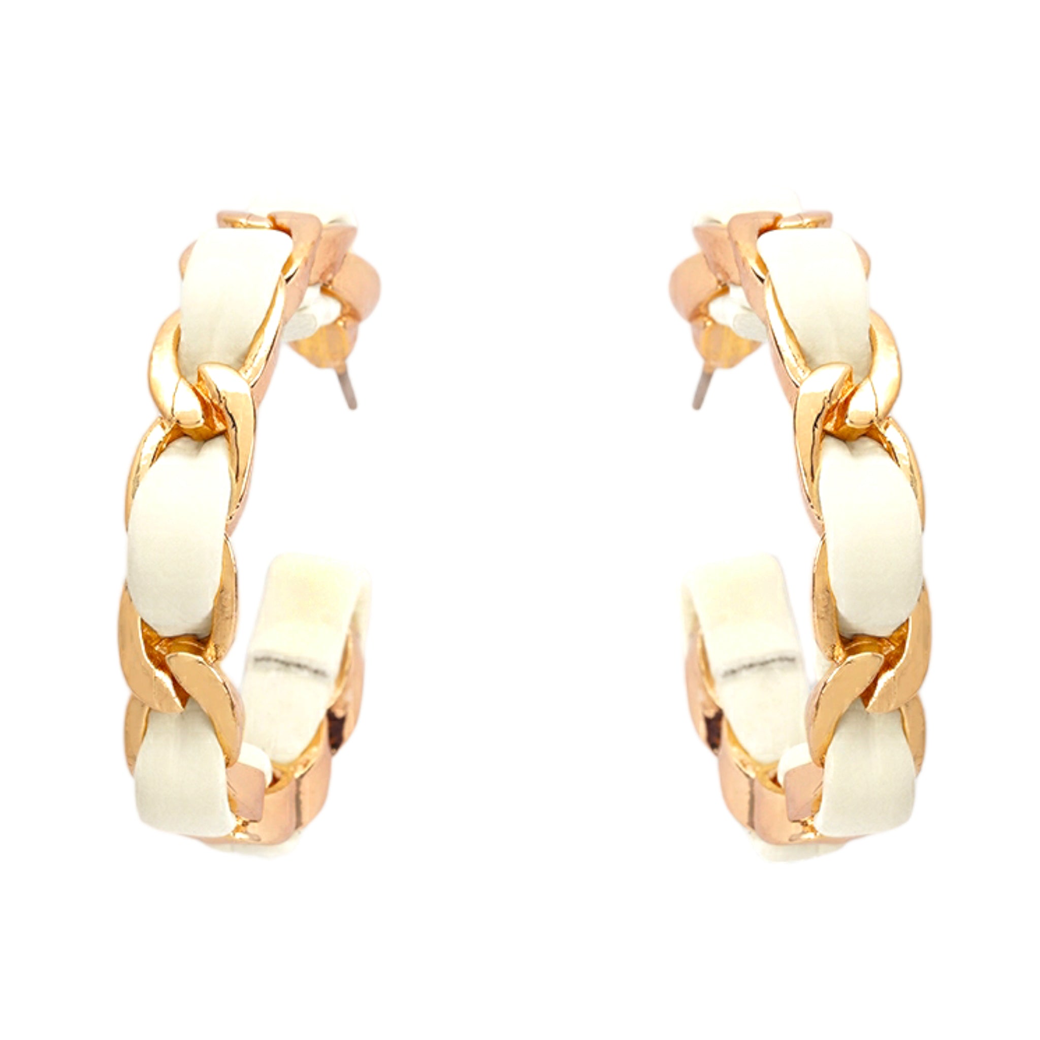 Ivory white Hoops