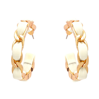 Ivory white Hoops