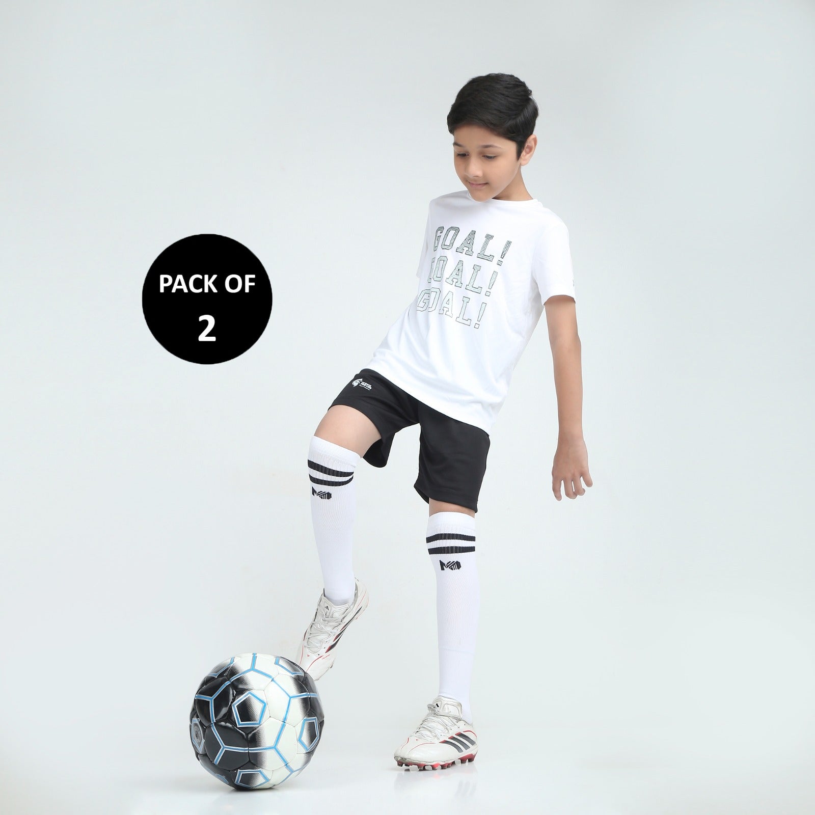 Kids Football Pack of 2 - (White)