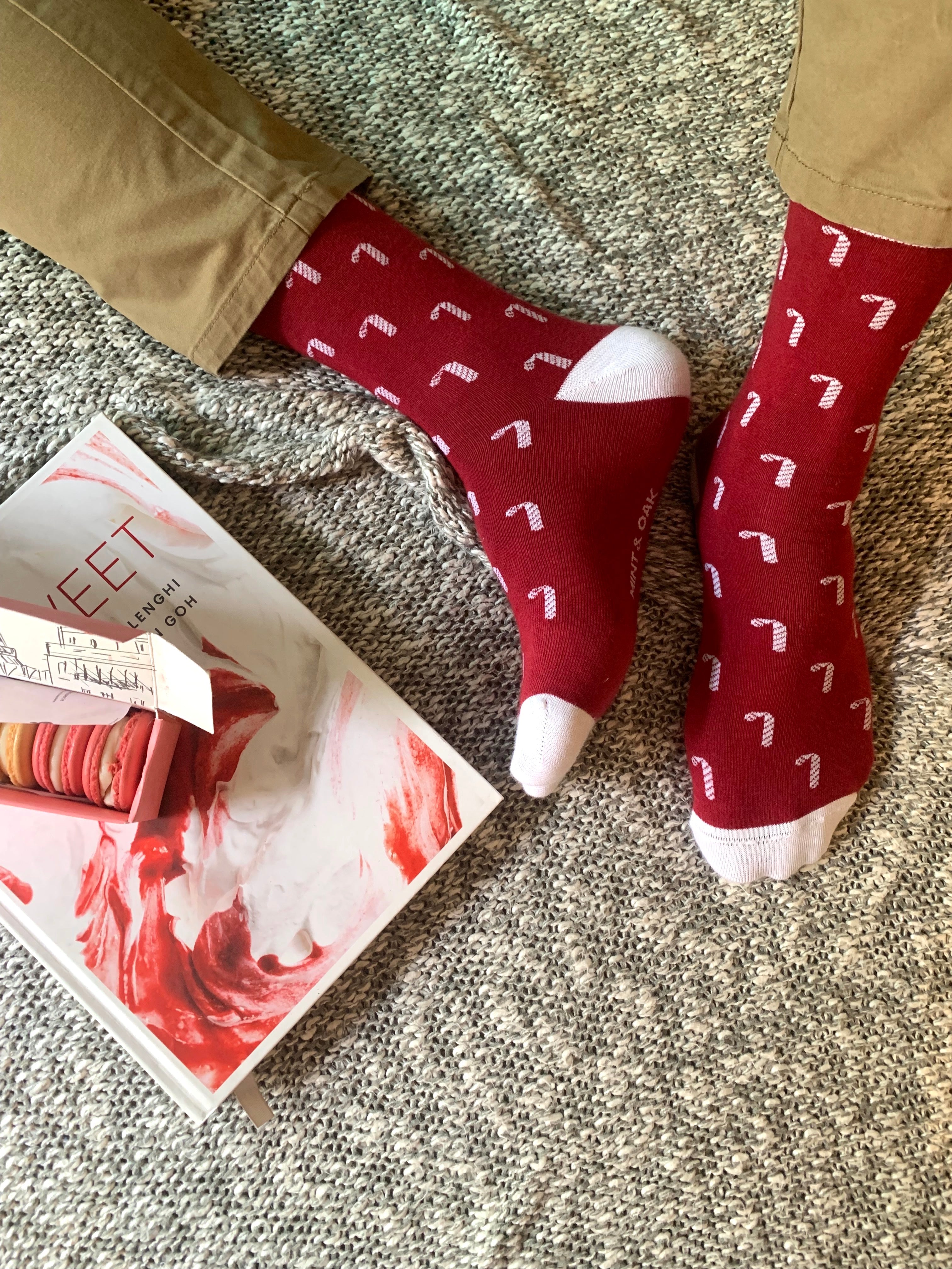 Sweet Treat Candycane Men's Crew Socks