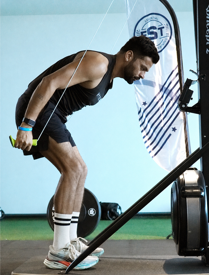 Men’s Crew Length Performance Grip Socks – White