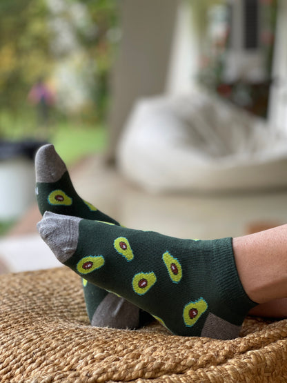 Avocado on Toes Ankle Socks for Women