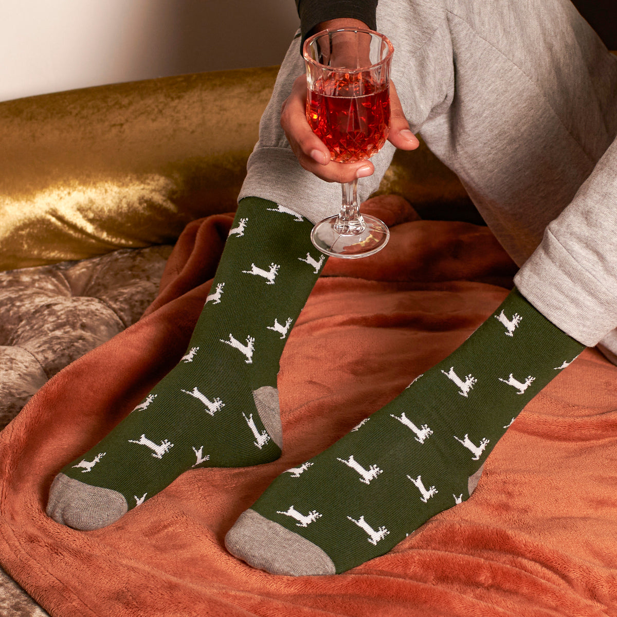Christmas Smiles Set-of-3 Crew Socks for Men