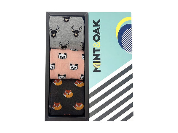 Gift Box Of 3 Socks - Animal Kingdom For Men