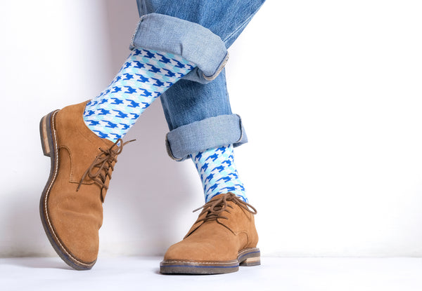 Houndstooth socks for men