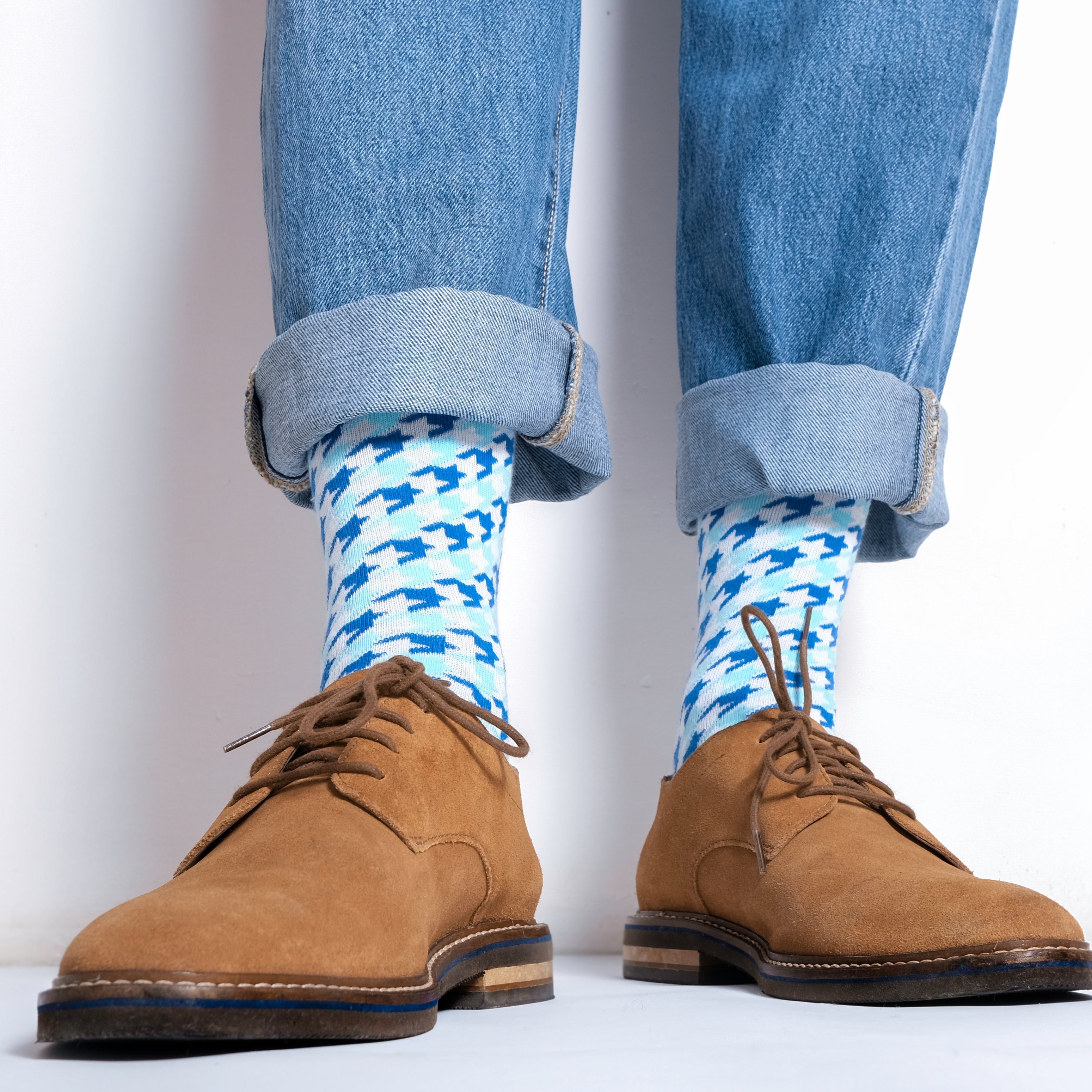 Houndstooth Men's Crew Socks