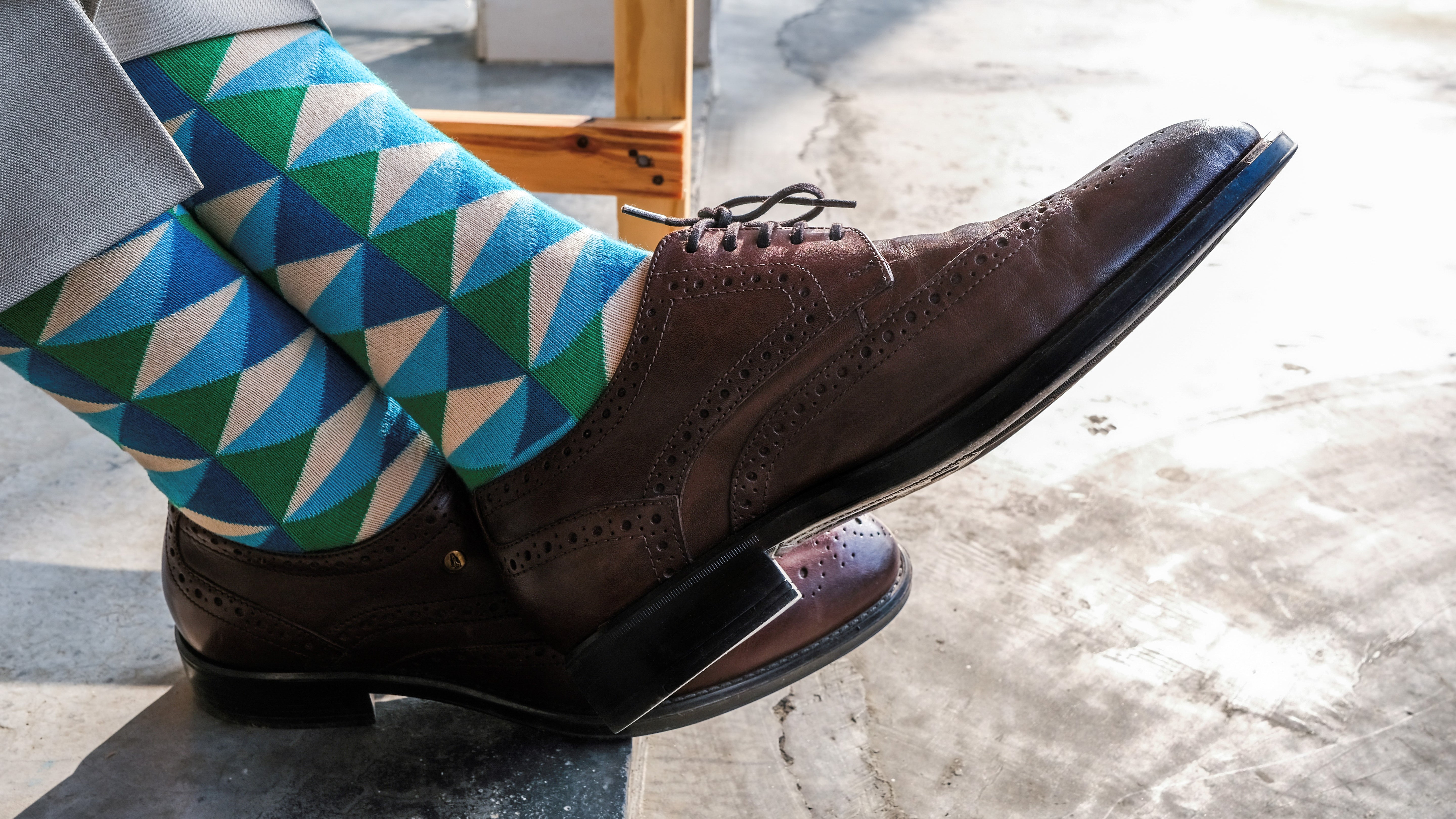 SIMPLY BLUE Set-of-3 Crew Socks for Men