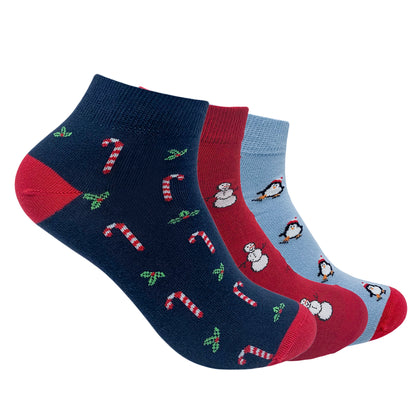 Christmas Set-of-3 Ankle Socks for Men