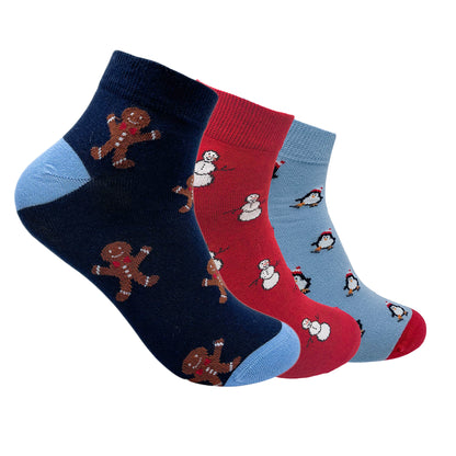 Magical Christmas Set-of-3 Ankle Socks for Men