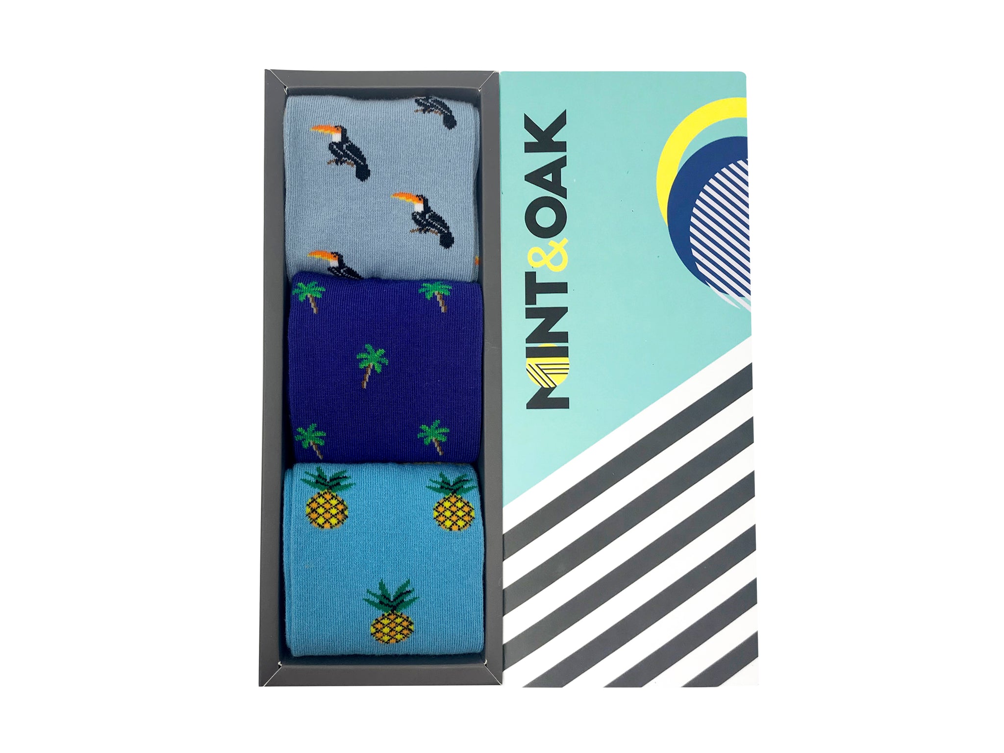 Gift Box Of 3 Socks - Tropical For Men