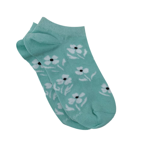 Mint Green floral Socks for Women