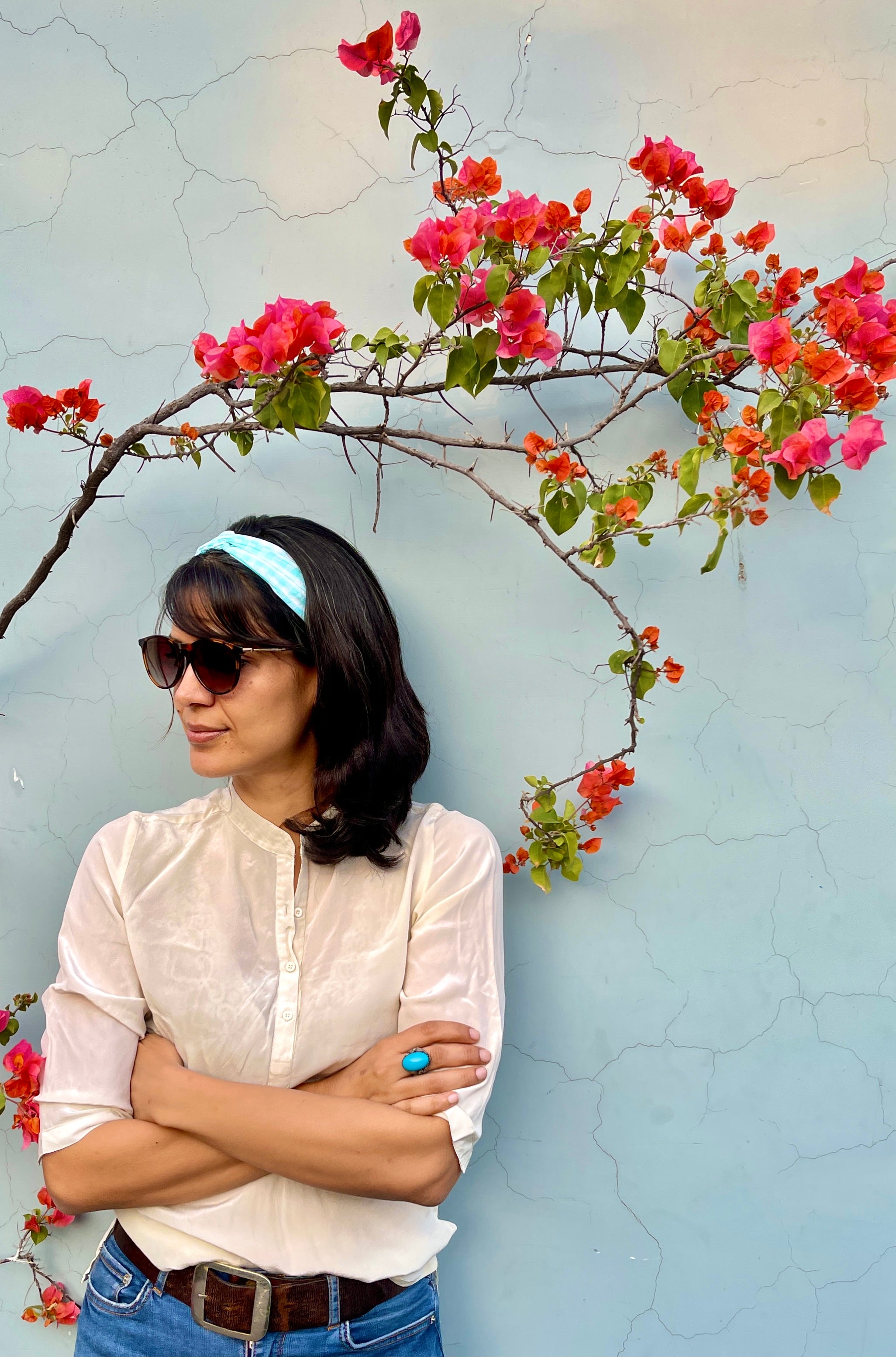 CHECKS THE WAY GREEN HAIRBAND