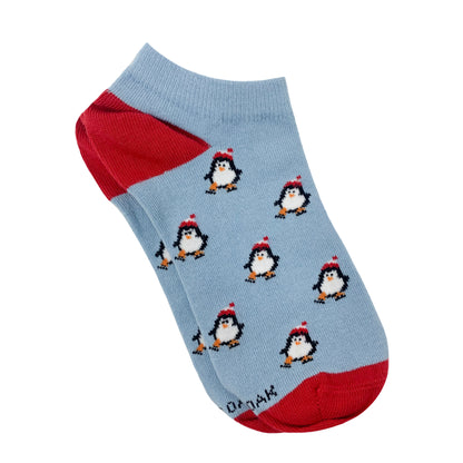 Penguin Snuggles Ankle Socks for Women