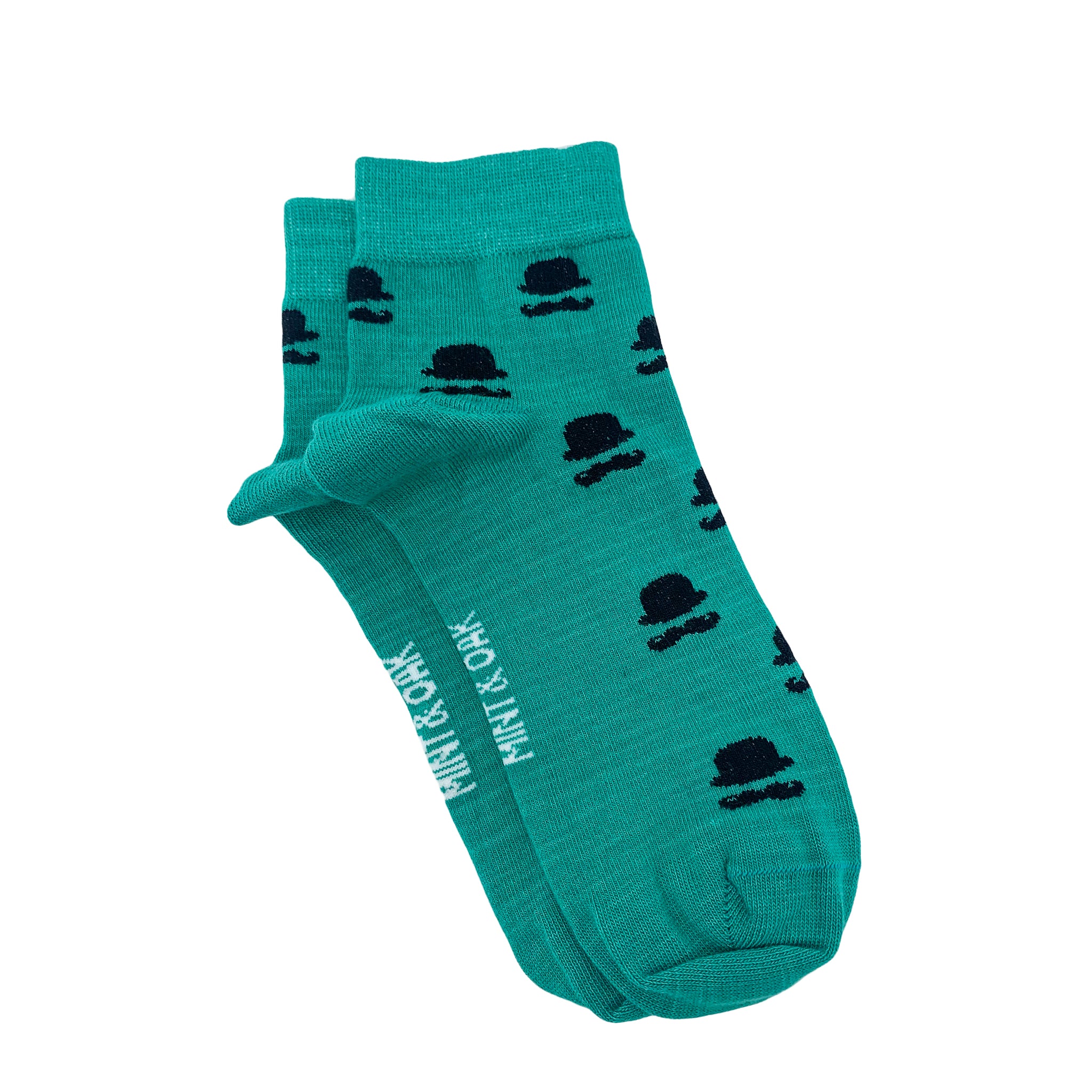 Men & Moustache Green Men's Ankle Socks