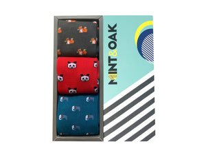 Gift Box of 3 - Panda - Mint & Oak