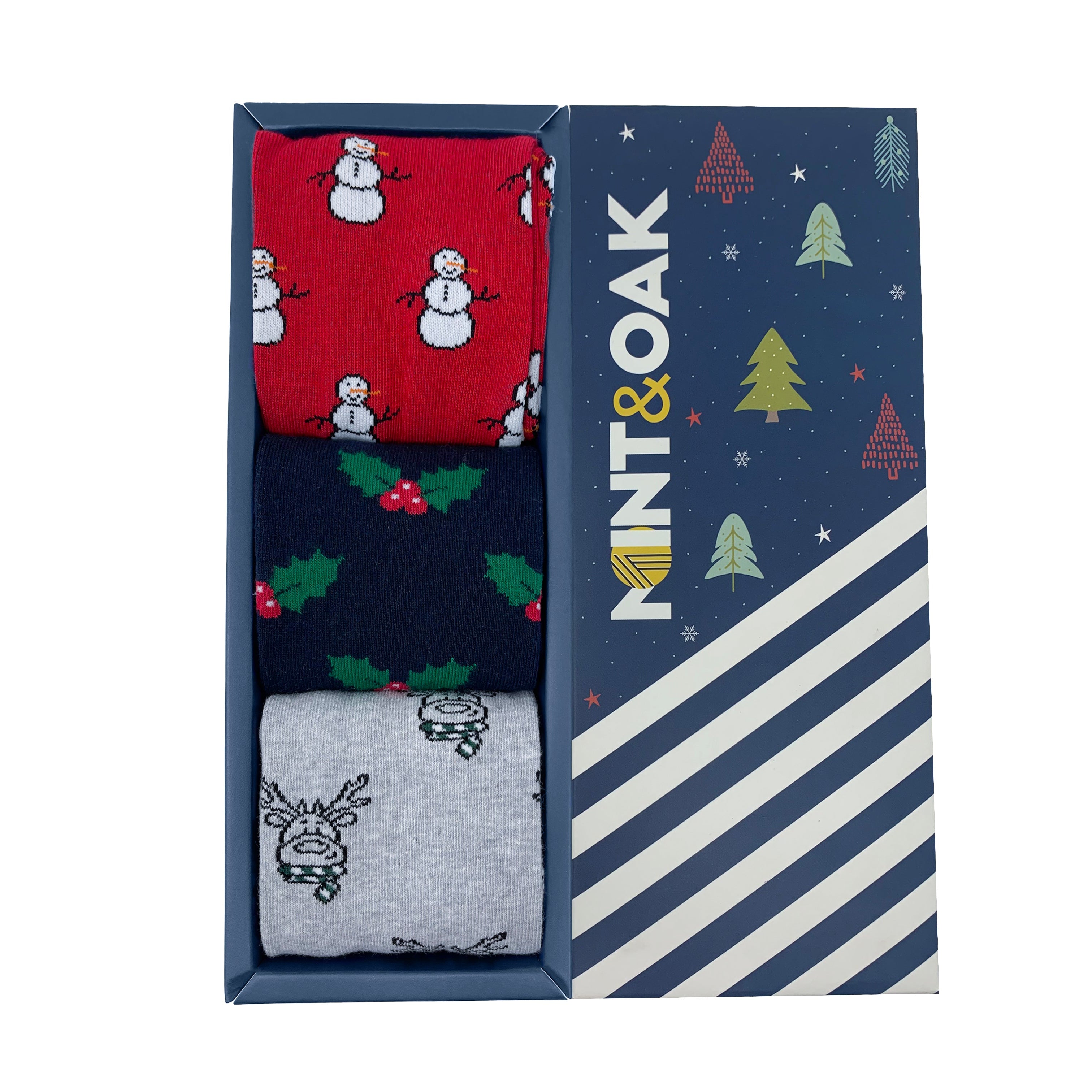 Mistletoe time Set-of-3 Crew Socks for Men