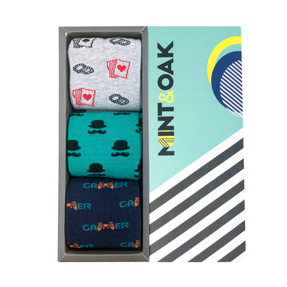 League of Legends Set-of-3 Crew Socks for Men