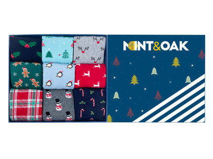 Jolly holidays Set-of-9 Crew Socks for Men