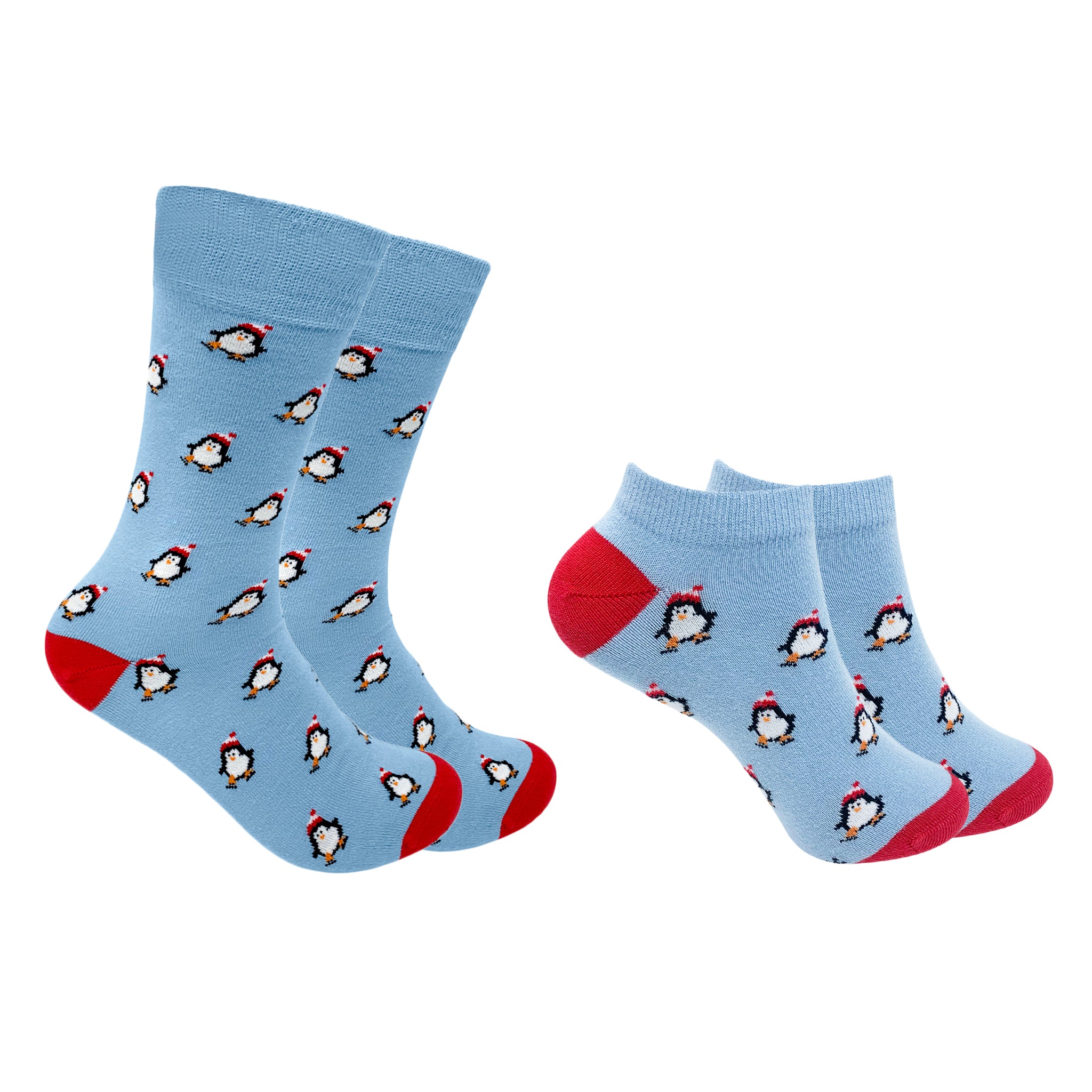 Penguin Snuggles Men & Women Matching Socks