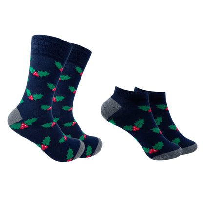 Under The Mistletoe Men & Women Matching Socks