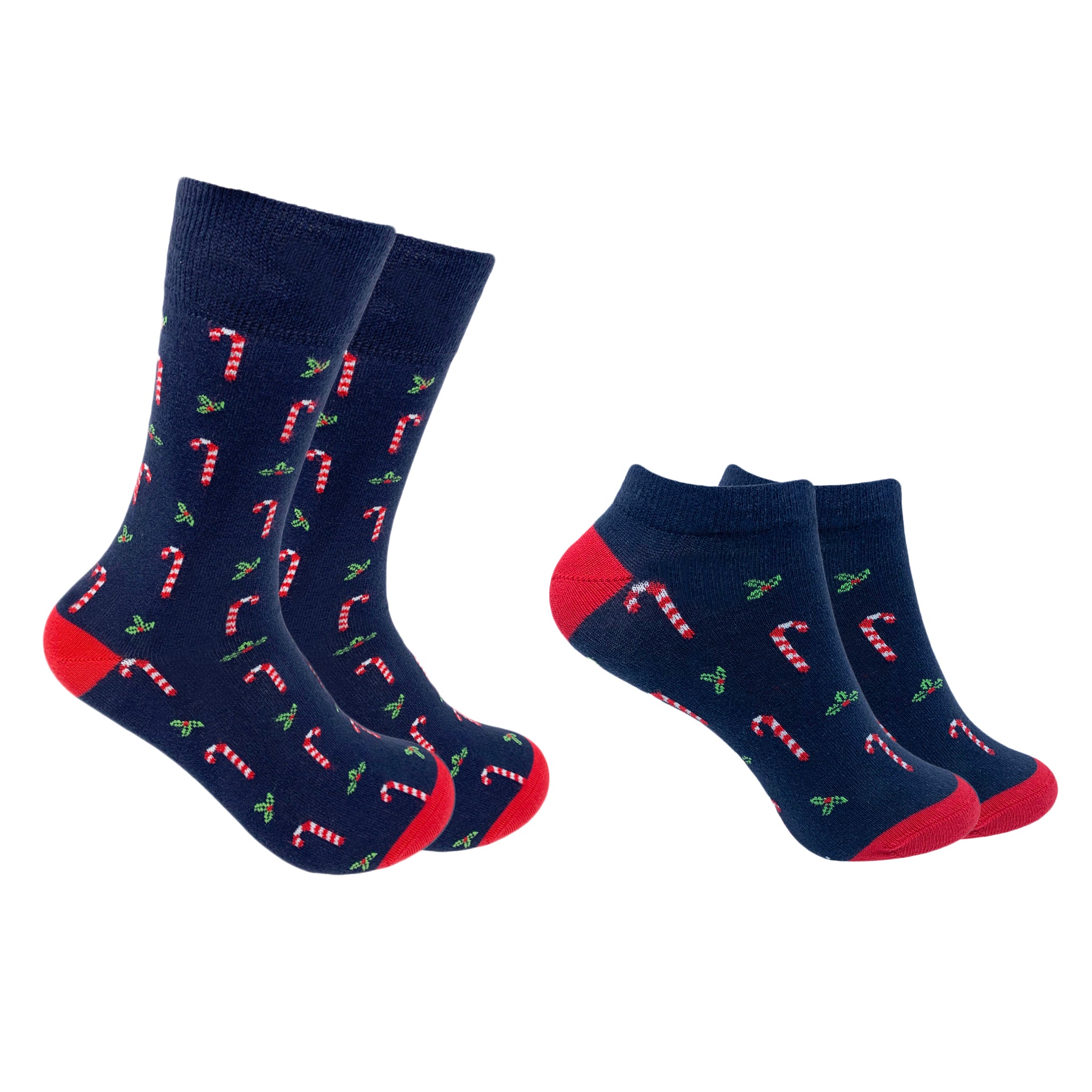 Candycane Men & Women Matching Socks