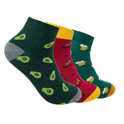 Happy Belly Set-of-3 Ankle Socks for Men