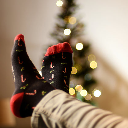 Christmas Cheer Set-of-3 Crew Socks for Men