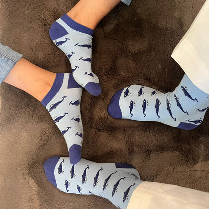 Oh Whale Men & Women Matching Socks