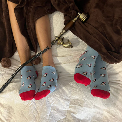 Penguin Snuggles Men & Women Matching Socks