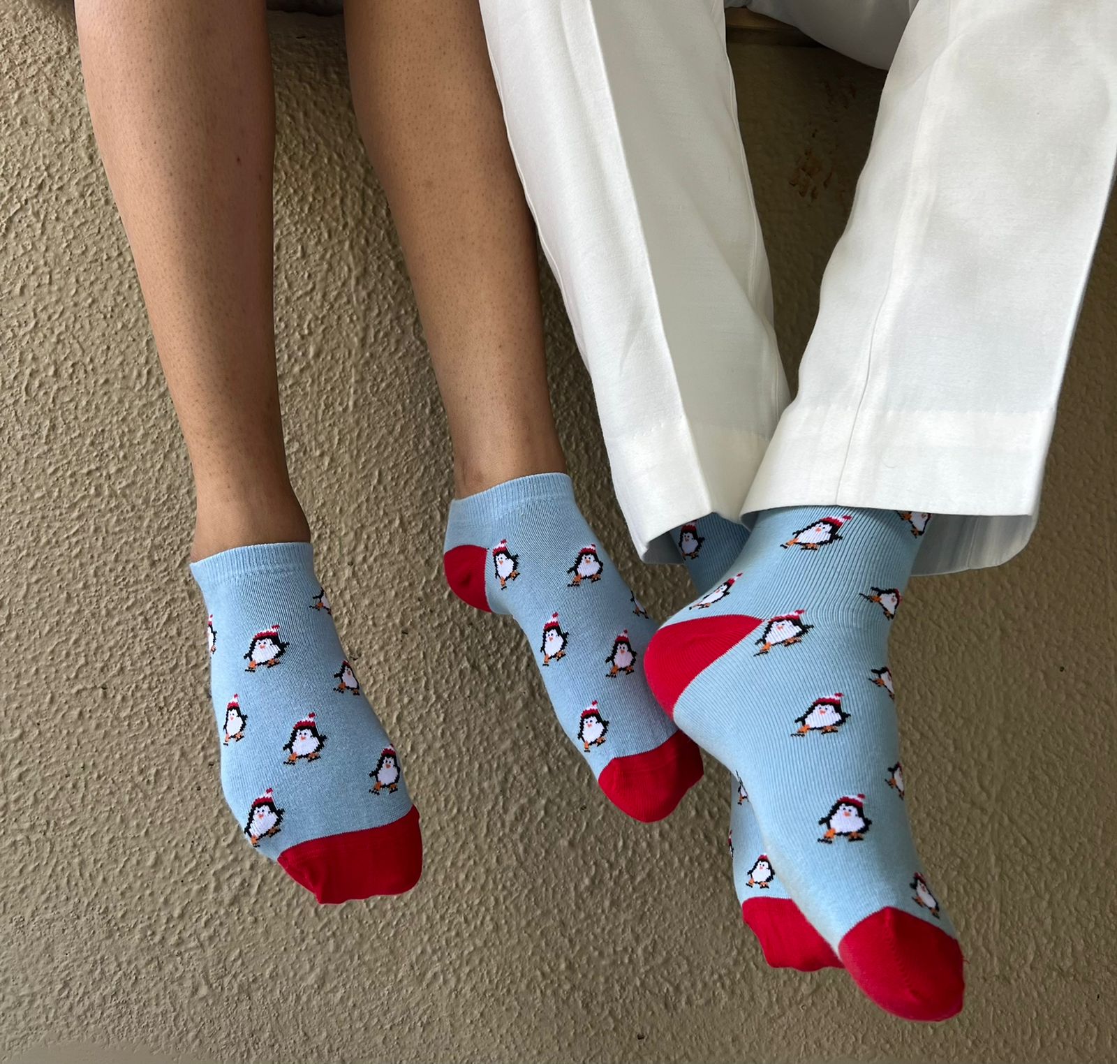 Penguin Snuggles Men & Women Matching Socks