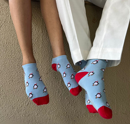 Penguin Snuggles Men & Women Matching Socks