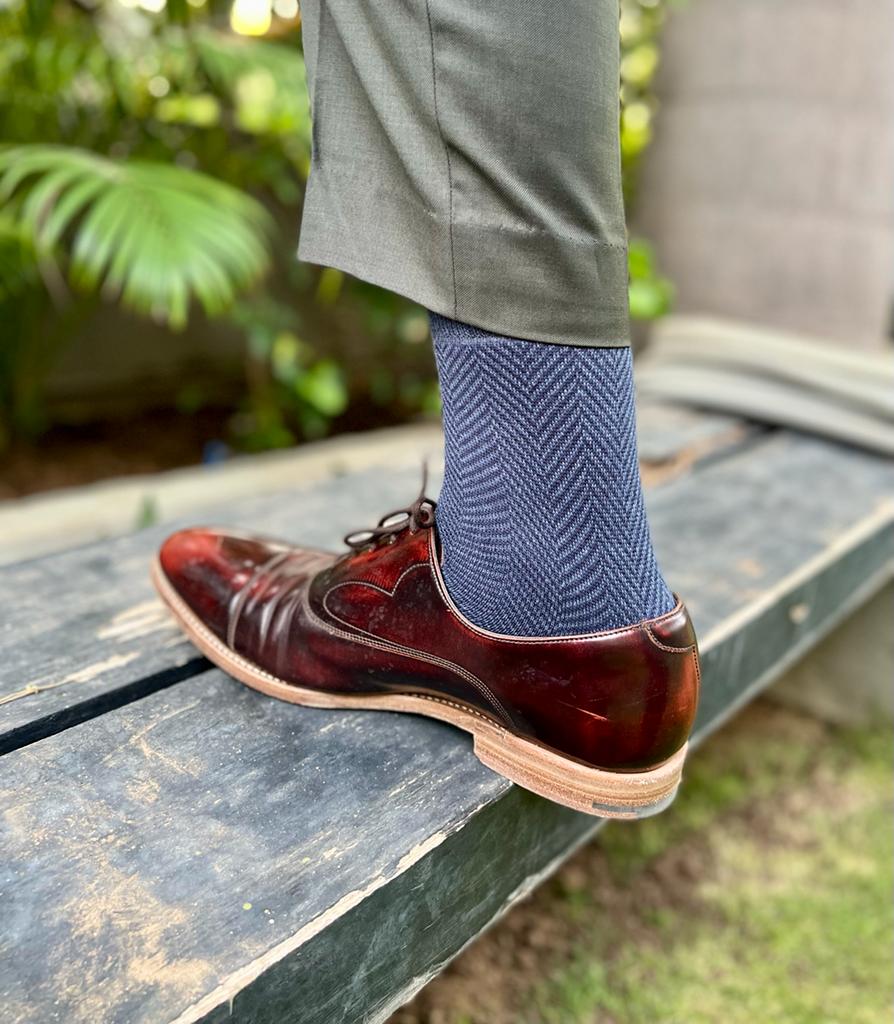 Peek-A-Red Set-of-3 Crew Socks for Men