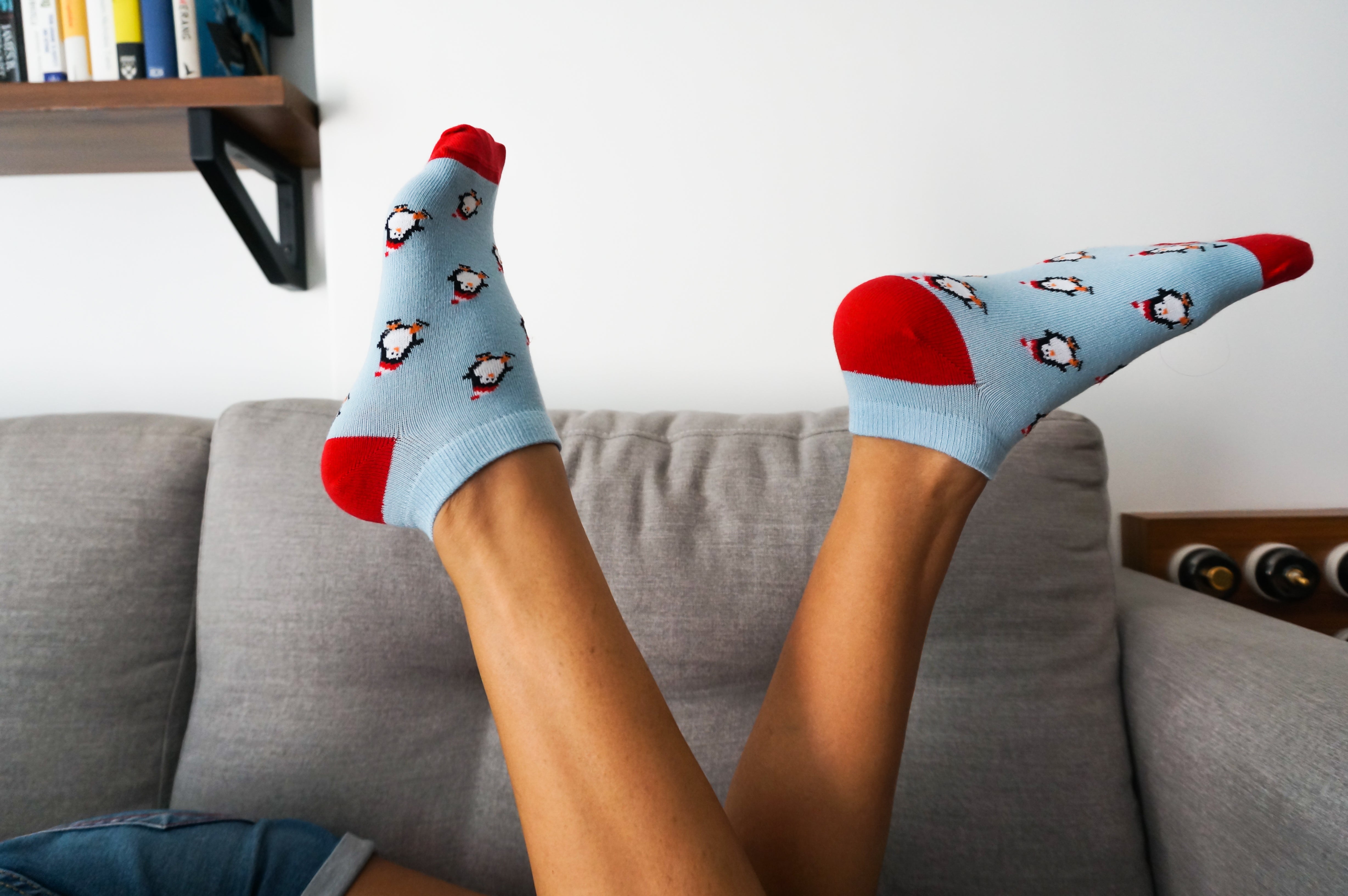 Penguin Snuggles Ankle Socks for Women