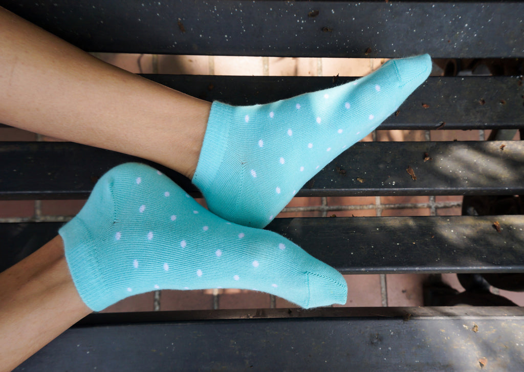 Dot Me Blue Socks For Women – Mint & Oak